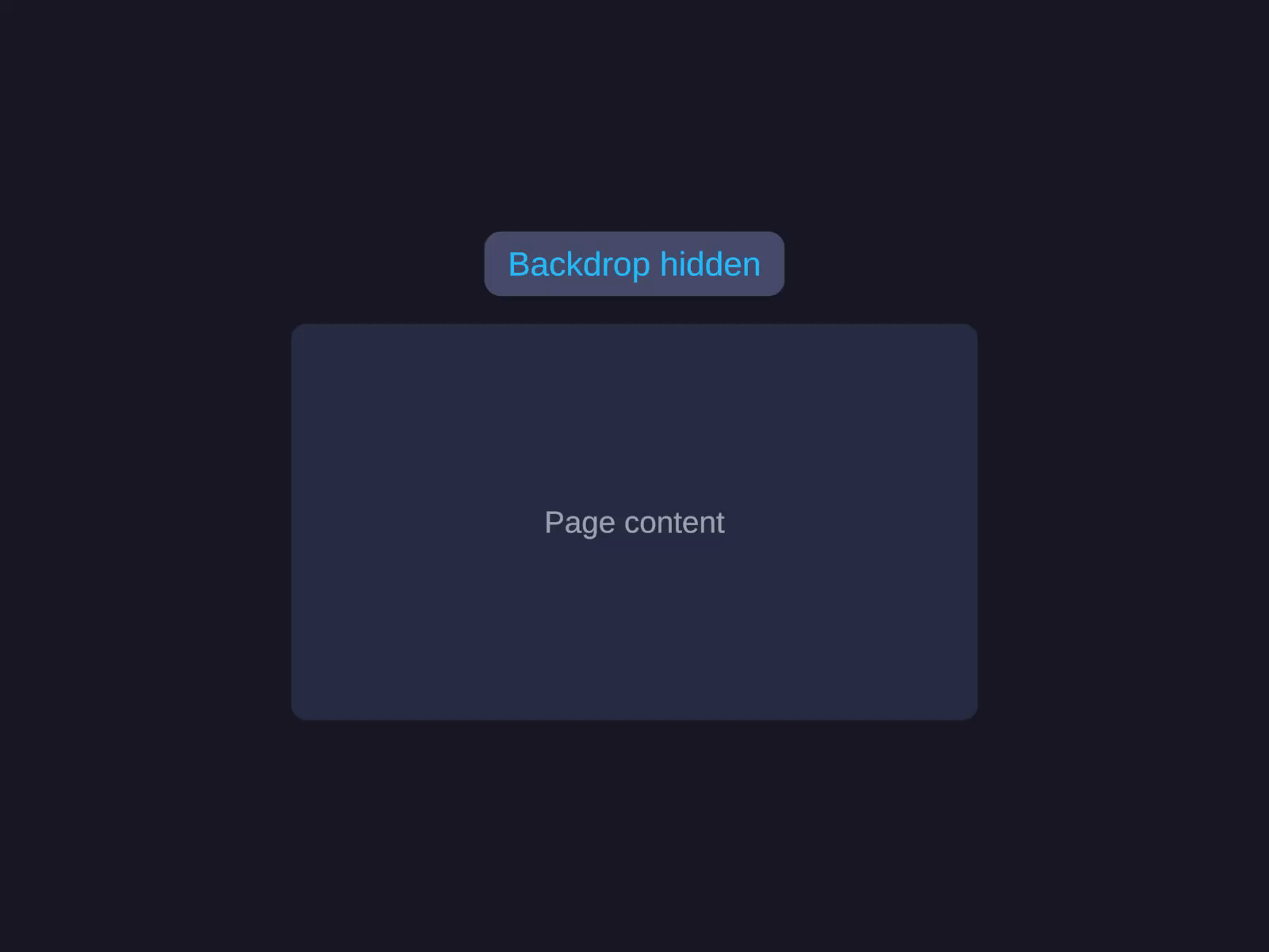 Modal pattern (centered + backdrop)